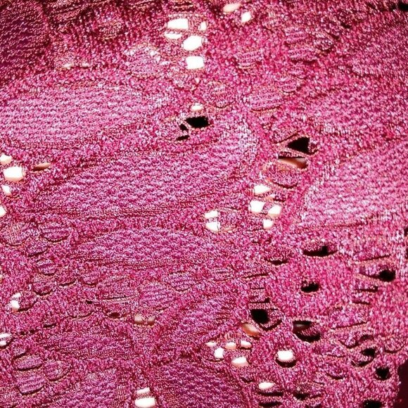 Ashley Graham Women’s Plus 2X Burgundy Red Long Sleeve Dress - Picture 8 of 9